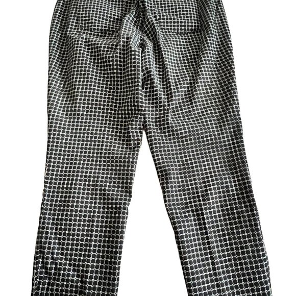 Talbots W-Heritage Women's 20W Slim Ankle Black and White Pants - Picture 2 of 7